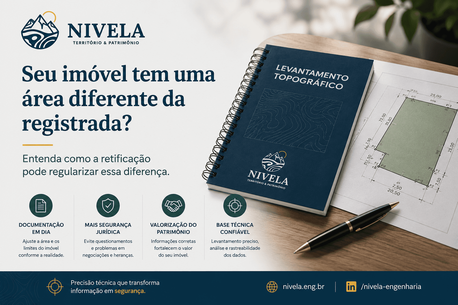 Seu imóvel tem uma área diferente da registrada? Entenda como a retificação pode regularizar essa diferença