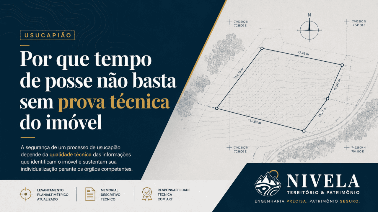 Usucapião: por que tempo de posse não basta sem prova técnica do imóvel